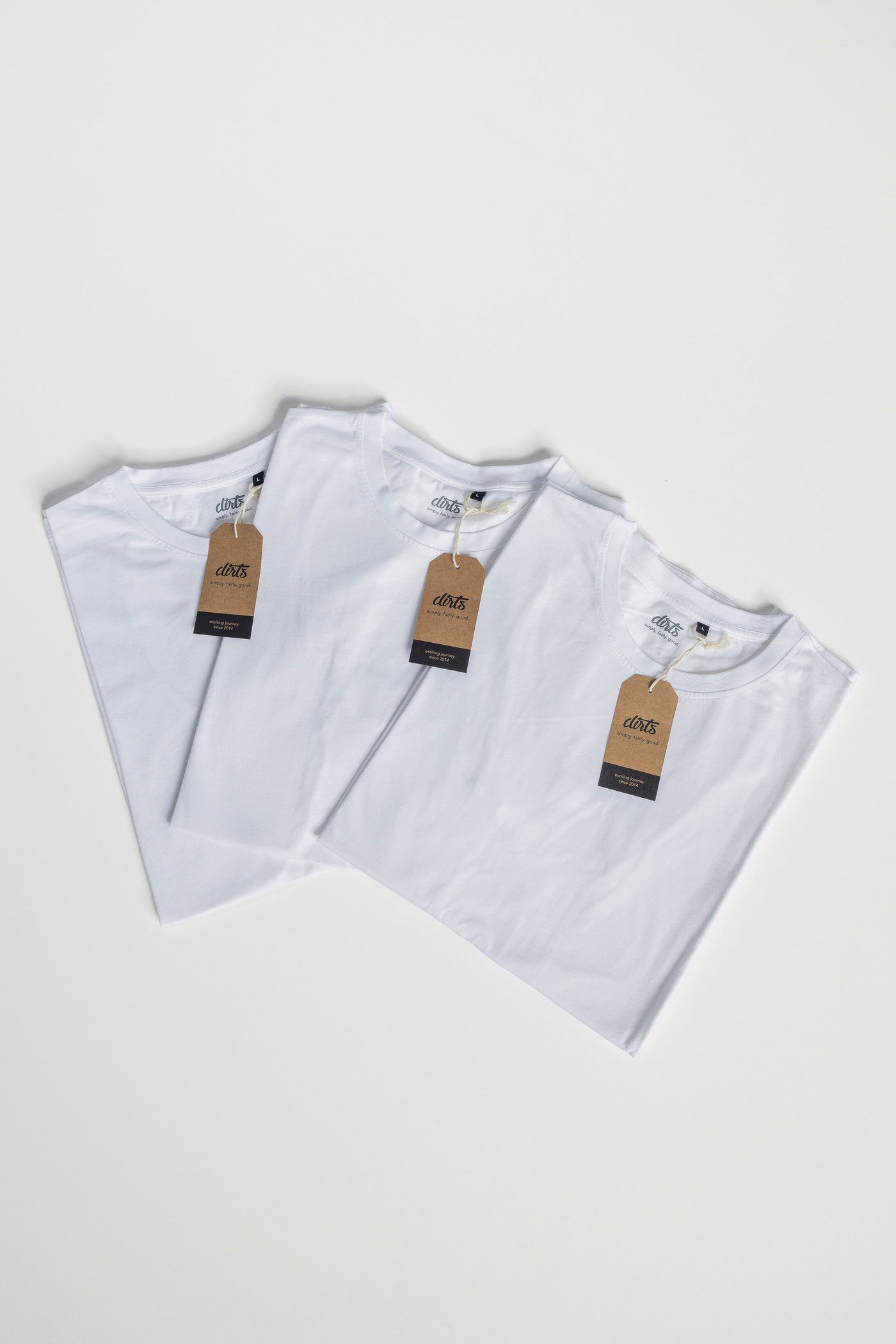 3er-Pack Premium Blank GOTS T-Shirt SLIM, Weiß