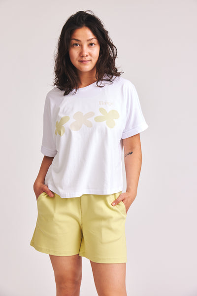 T-Shirt Baìge Flower - white