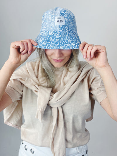 Bucket Hat wendbar // Shades of blue