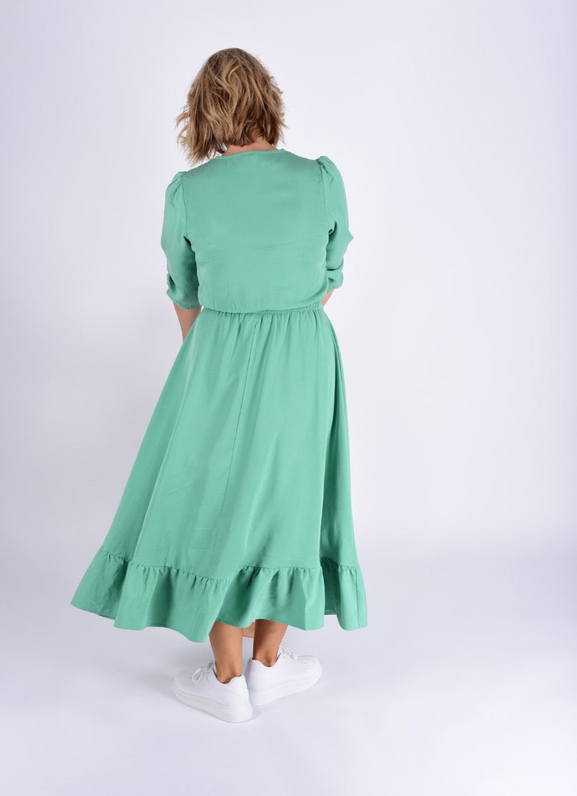 Damen Wickelkleid 100% TENCEL™ Grün