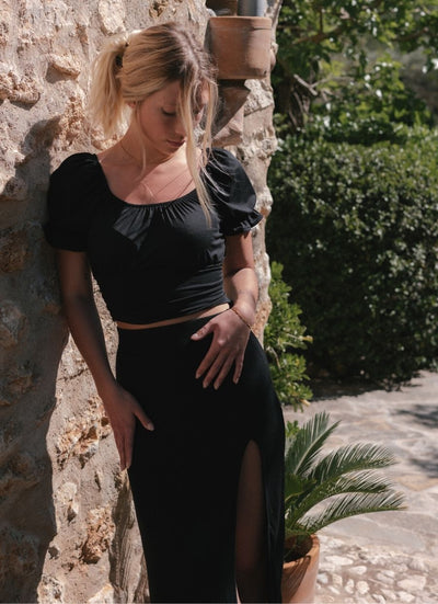 Amara Midi Skirt - Black