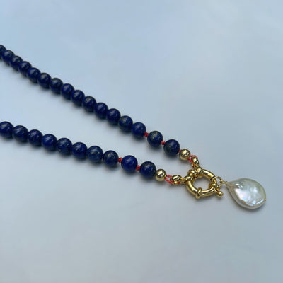 Blue Lapis Orb Chain