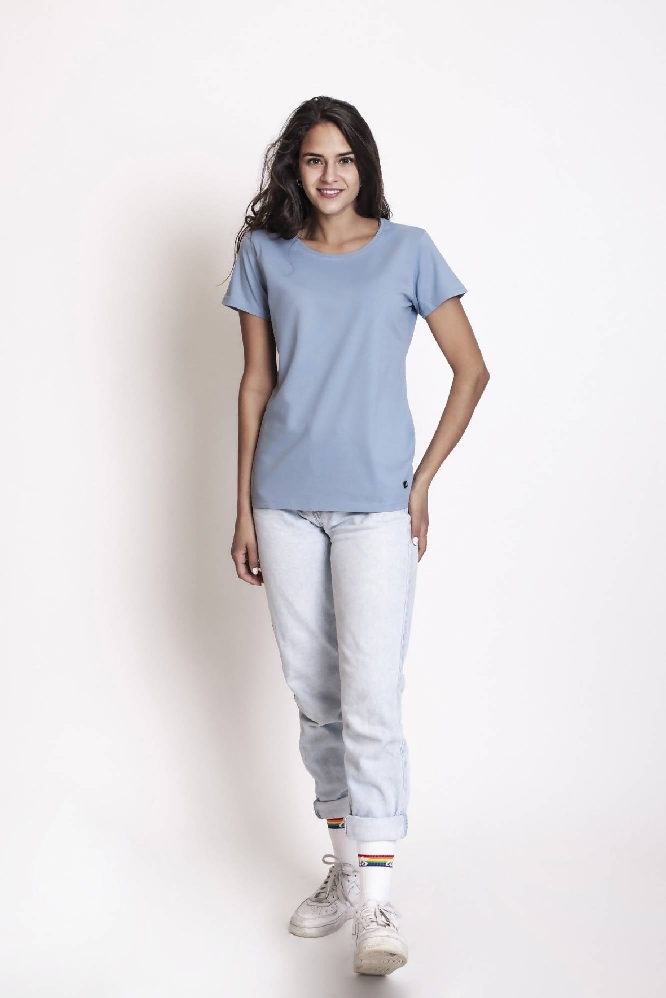 Organic Basic T-Shirt Ladies, Hellblau