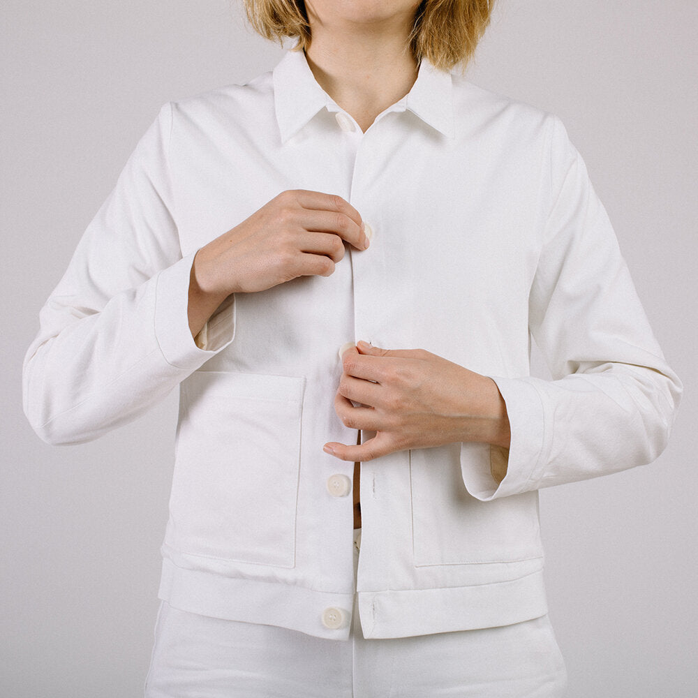 Workwear jacket - soft white / long version