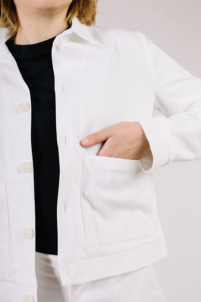 Workwear jacket - soft white / long version