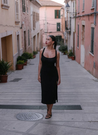 Francesca Midi Dress - Black