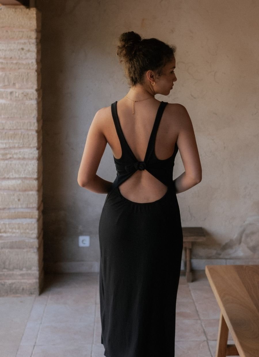 Francesca Midi Dress - Black