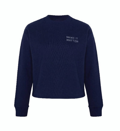 Make It Matter Sweater Blau