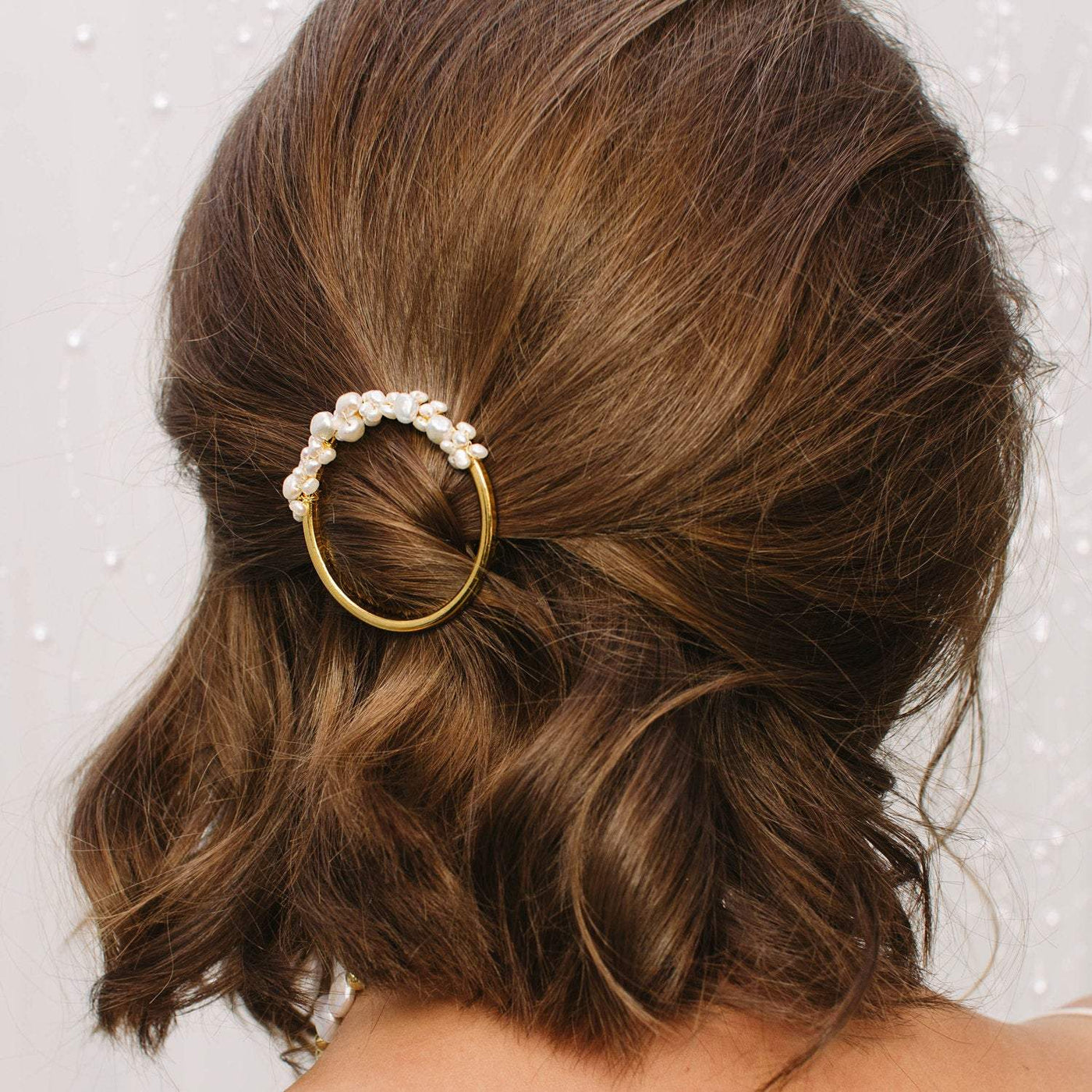 MAGNA HALF - Haarspange mit Perlen in Silber, Gold oder Roségold