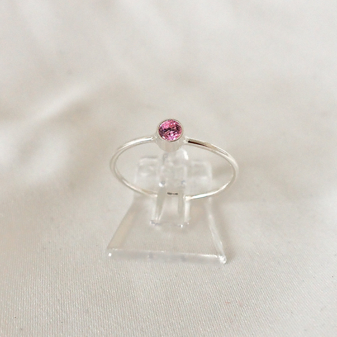 COSIMA MINI – Ring mit rosa Zirkonia