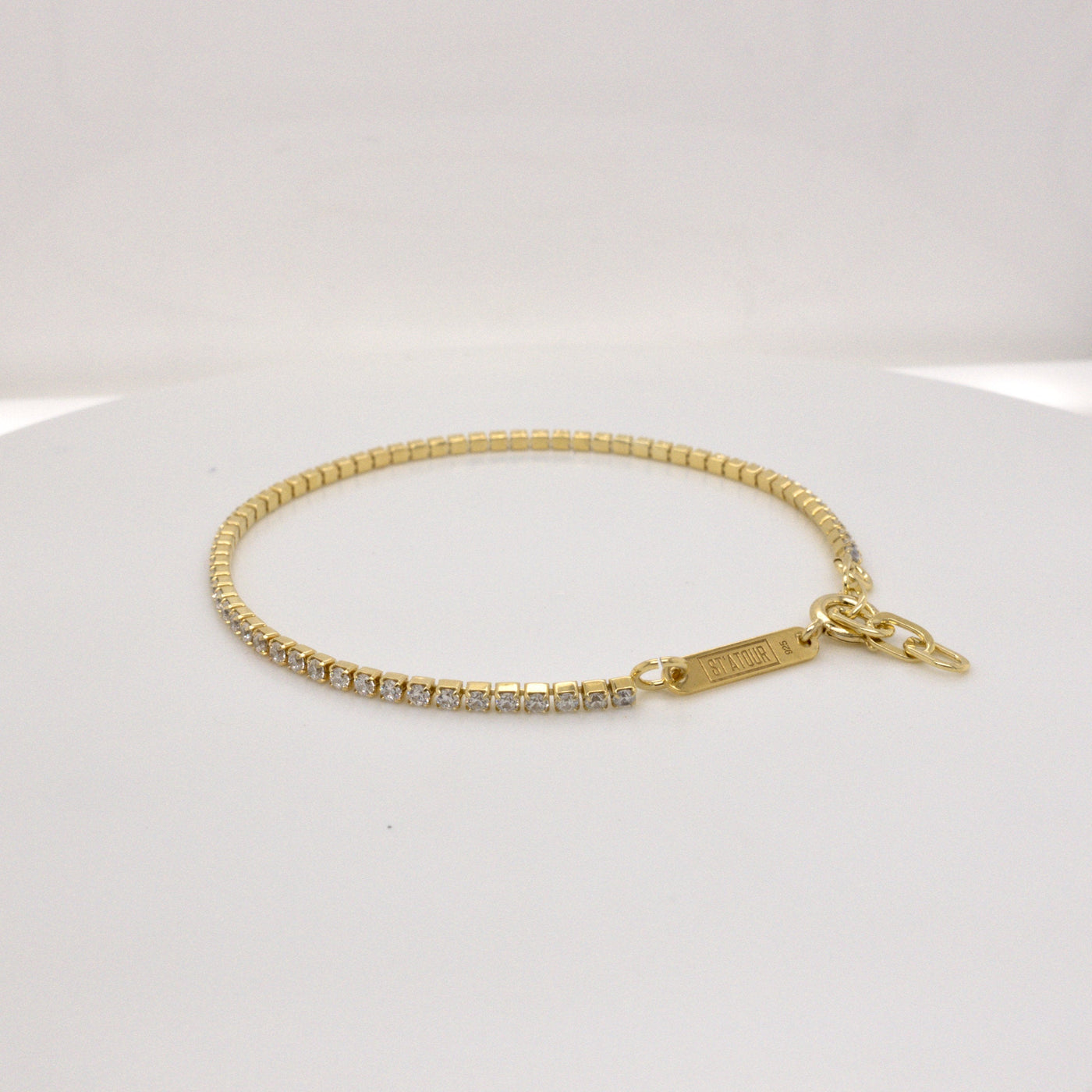 LETTICIA THIN – Armband mit Strass // Silber, Gold oder Roségold