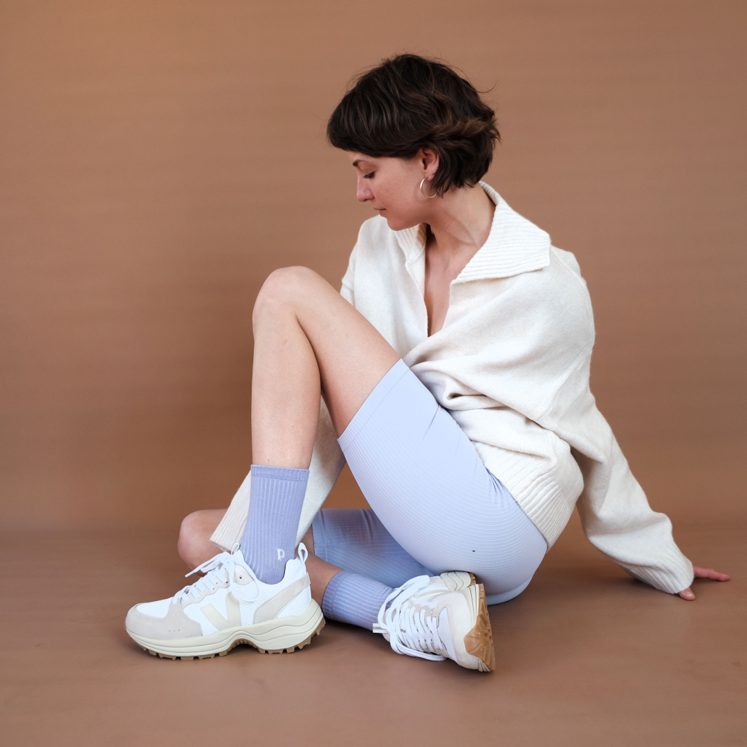 Gemischtes Set: Bunte & weiße Socken aus Bio-Baumwolle