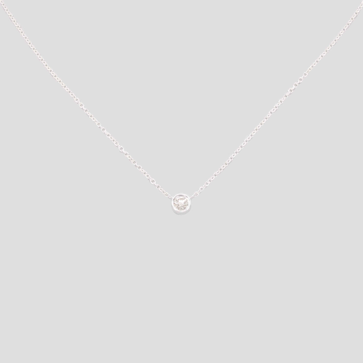 tiny diamond necklace | solid gold