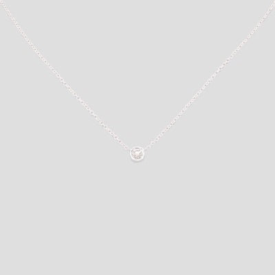 tiny diamond necklace | solid gold