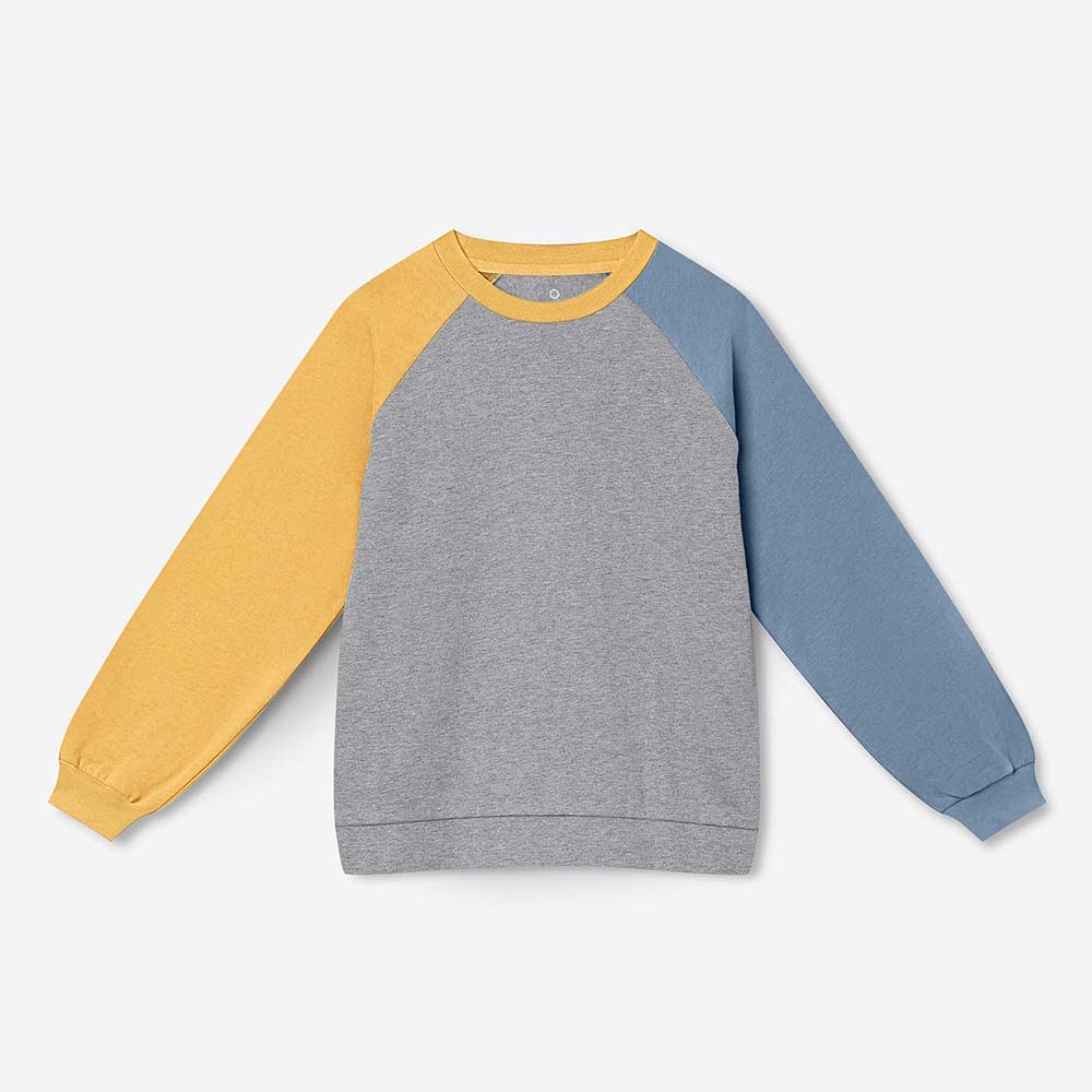 PREORDER Oh So Cosy Sweater Colorblocking I Grey Melange