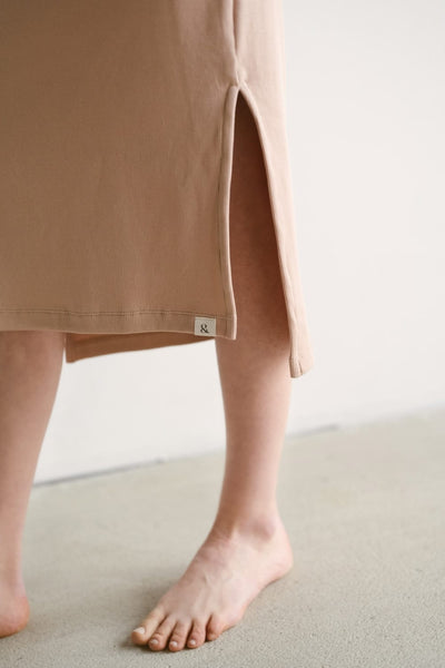 Rib Jersey Kleid, clay