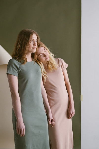Rib Jersey Kleid, clay