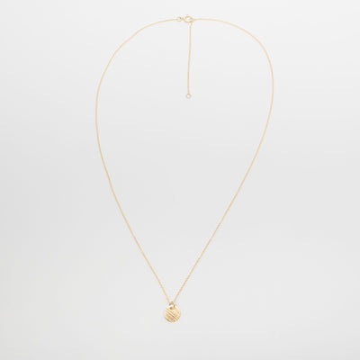 satin disc necklace | solid gold