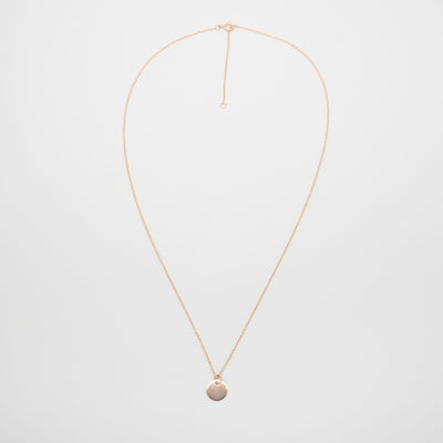 shiny disc necklace | solid gold