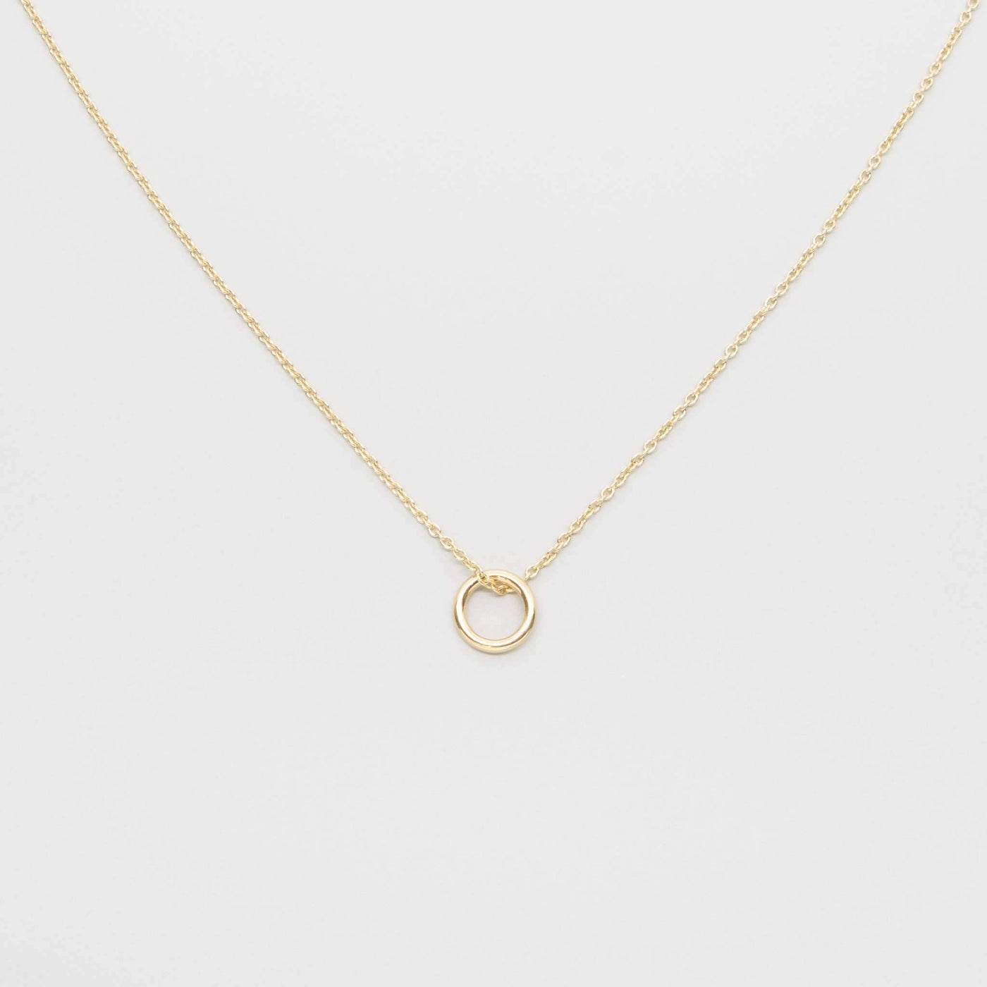 small circle necklace | solid gold