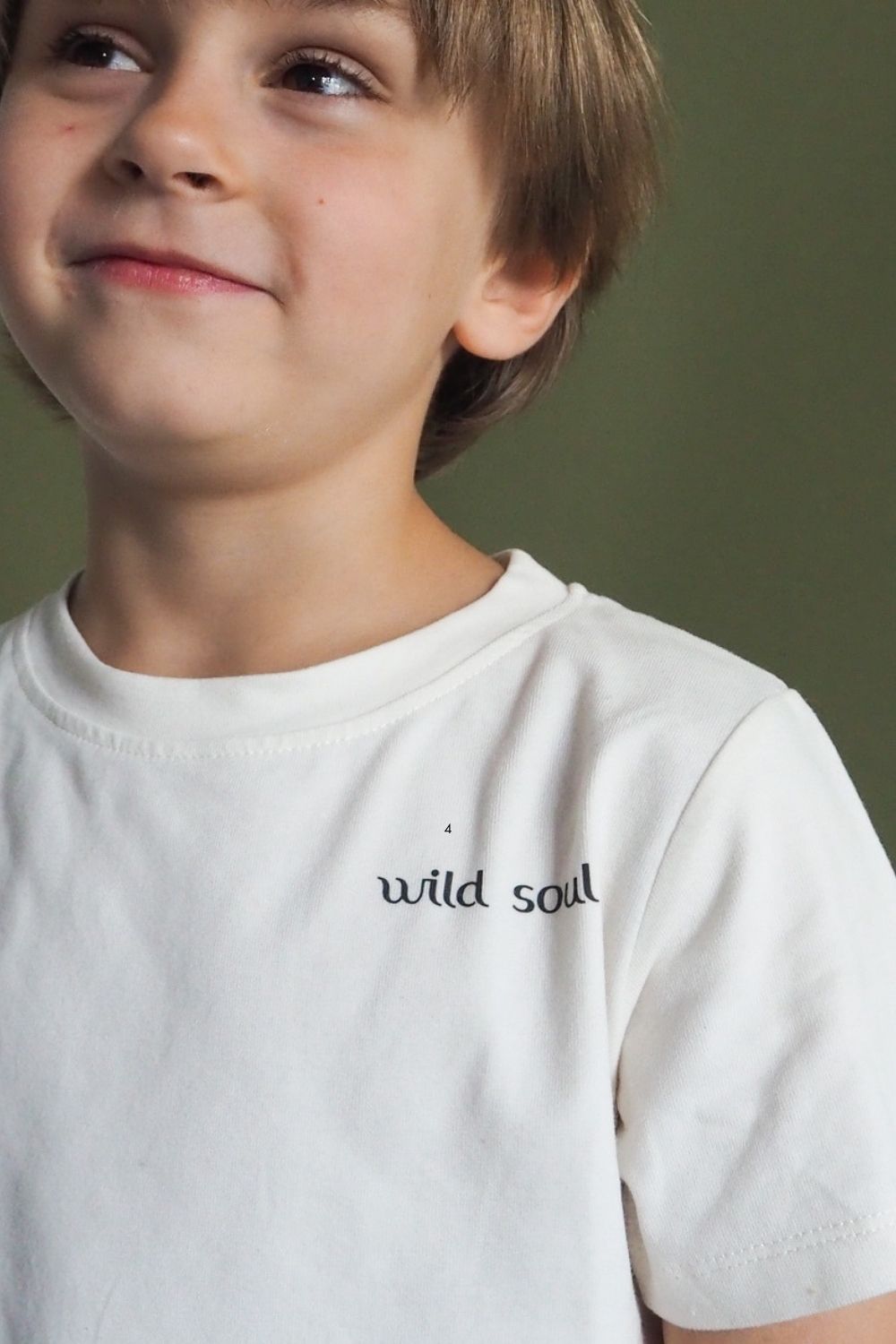 Wild Soul Jersey T-Shirt Kinder, ecru
